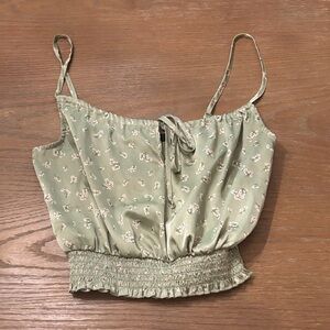 Ambiance Floral Camisole in Light Green